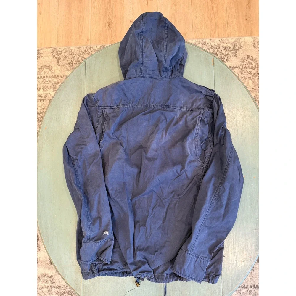 The North Face Mens Navy Blue California Heritage Field Jacket Hooded Size M